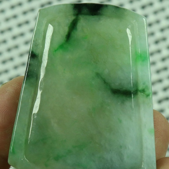 Cert'd Green Natural A Jade jadeite Carved Pendant Landscape - Picture 9 of 11